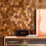 Шестиугольная деревянная мозаика из натурального дерева, 14 года