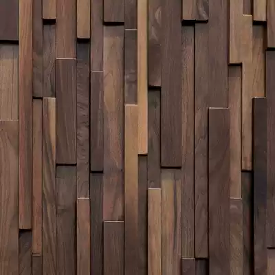 Black walnut log Solid wood Wood 3d mosaic wood strip wood line TV background wall wall decoration material
