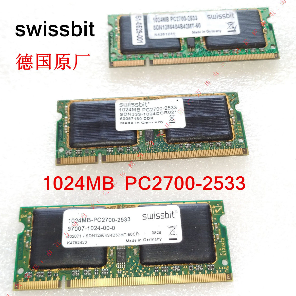swissbit Memory SDN12864S4B52MT-60ER and other models 1024MB PC2700-2533