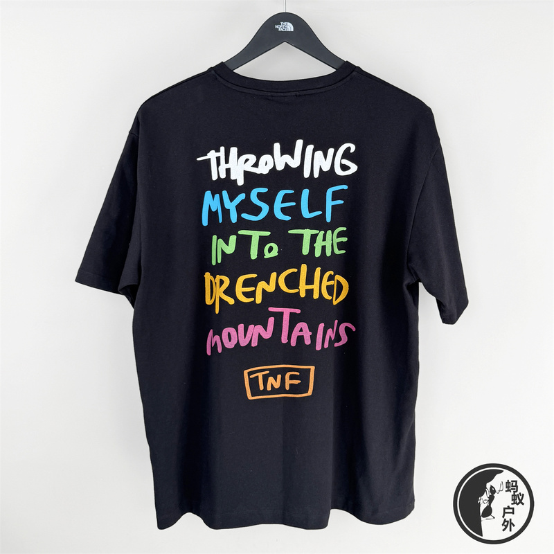 Spring and Summer Thenorthface Ue Series Men's Outdoor Printed Casual Short-Sleeved T-Shirt 8Cks