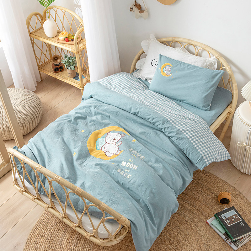 Class A full cotton washed cotton kindergarten quilt Three sets of children pure cotton baby nap baby cotton quilted by six pieces