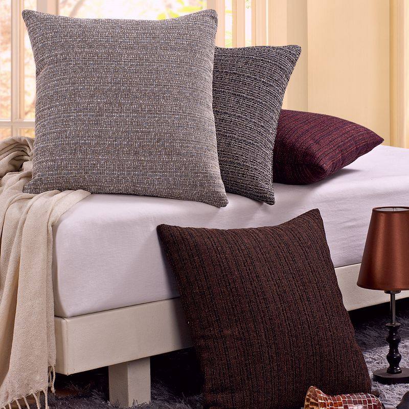 Upscale minimalist modern linen pure color sofa cushions with pillow cover office waist pillow backrest leaning back