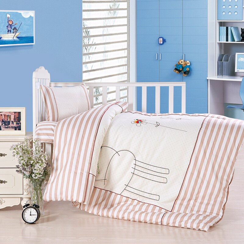 Kindergarten Afternoon Nap Quilt Three Sets With Core 67 Pieces Of Jacket Pure Cotton Baby Entrance Garden Bedding Children Hairpin Cotton Quilt Cover