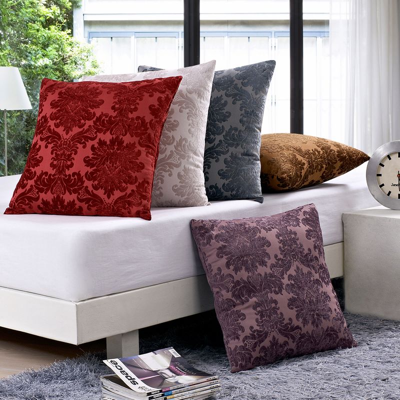 Special price fabric Eurostyle Carved flower sofa Pillow Cushion with core headboard backrest office Waist Pillow Square Pillow 