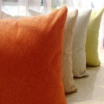 Home simple modern plain sofa cushion pillow with core linen solid color fabric pillow back bedside office