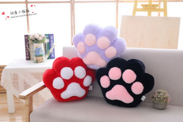 Mèo dễ thương vuốt gấu gối điều hòa không khí chăn văn phòng ngủ trưa chăn điều hòa chăn đệm gối thắt lưng - Trở lại đệm / Bolsters gối tựa đầu cao su non