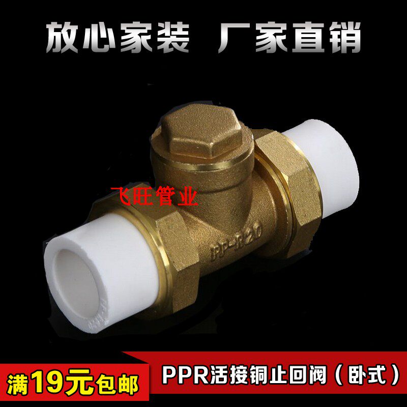 PPR brass check valve hot melt active one - way reverse check valve 4 points 20 6 minutes 25 1 inch 32 40 50