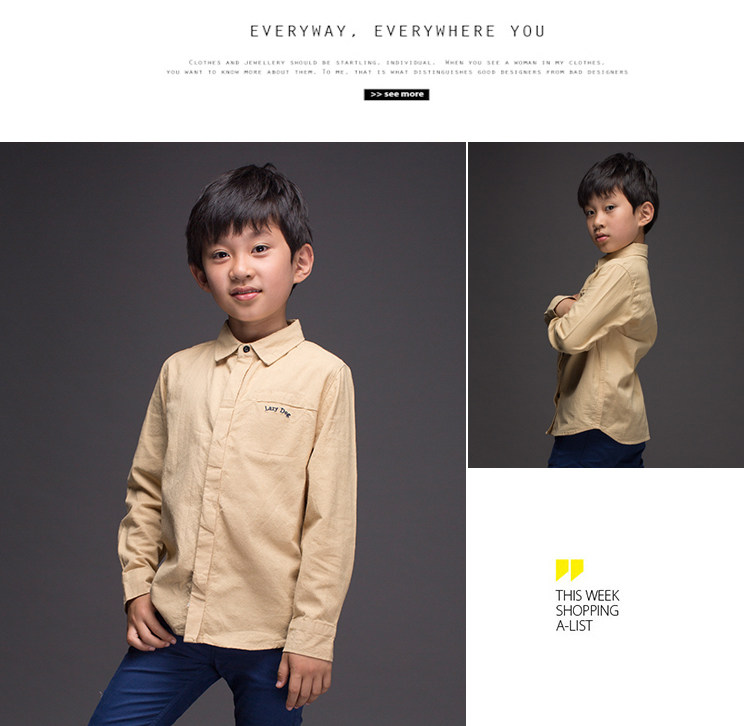 Chemise garcon à manche longue - Ref 2074512 Image 16