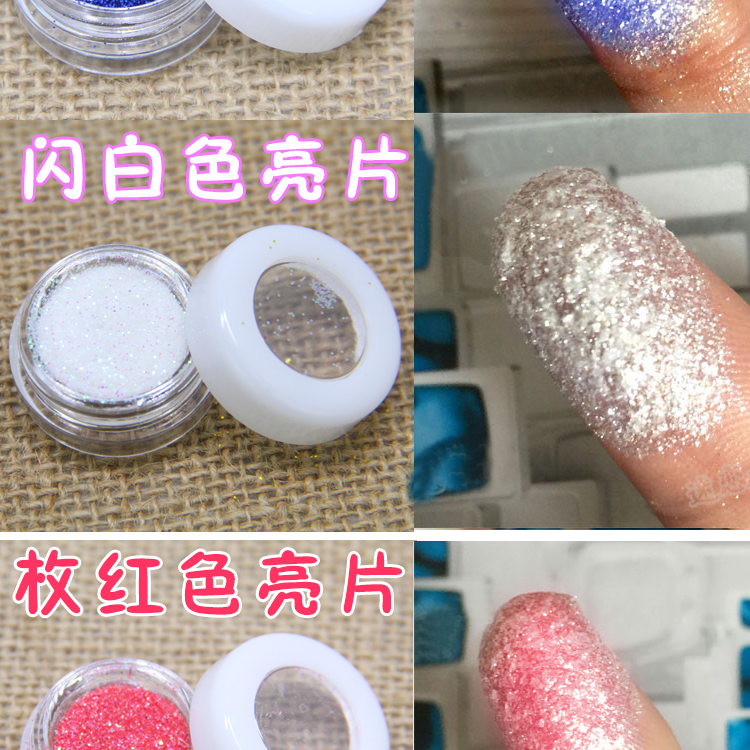 Full 9 nhân dân tệ trang điểm hạt sequin ngọc trai bóng mắt bột sáng lấp lánh pha lê lấp lánh cao bóng sáng bột phấn mắt phấn mắt 2 màu dạng thỏi