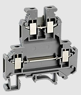 Universal combination screw rail type installation UKK3 double-layer terminal block 2 5 square gray 2 layers
