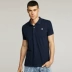 Kuegou mùa hè nam ngắn tay áo polo thời trang thêu áo thun bằng vải cotton nam 2527 - Polo áo polo trắng Polo