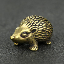 Copper hedgehog small ornaments solid brass hedgehog handlebars antique bronze bronze bronze Miscellaneous Pieces