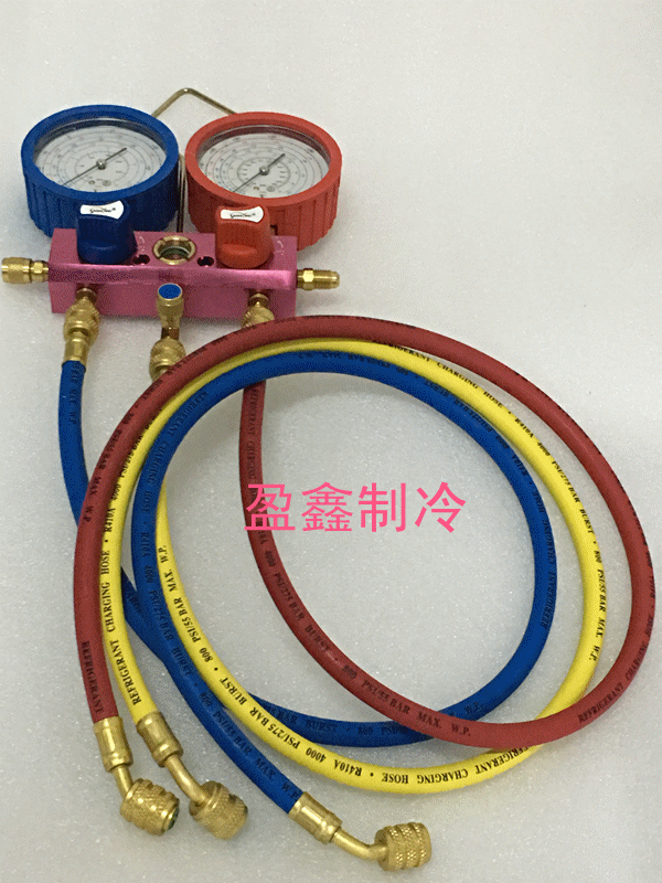 Original Clothing Taiwan Dazzling Air Conditioning Gfluoride Table Group Snowy pressure meter R12 22 refrigerant plus liquid double table refrigeration tool