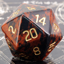 D20 Natural Peach Red Obsidian Dragon and Dragon DnD Wanzhi Brand Fifth Personality Running Group Digital Dice