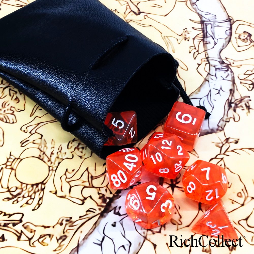 Dungeons and Dragons DnD acrylic transparent orange and white TRPG Cthulhu running group COC board game dice