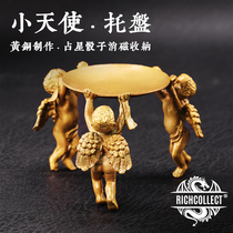 Little Angel guard blacks brass storage plate dice retro ornaments candle stand display stand