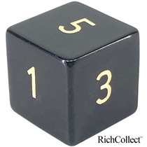 D6 natural black dazzling stone 6 face right angle cube crystal point dice color
