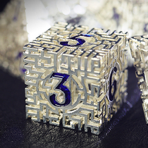 Multi-style labyrinth metal hollowed-out table tours digital dice multi-face running group Thrones dragon with underground city TRPG Ksuru