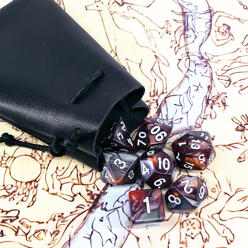 Dungeons and Dragons DnD acrylic magic color gray orange white TRPG Cthulhu running group COC board game dice