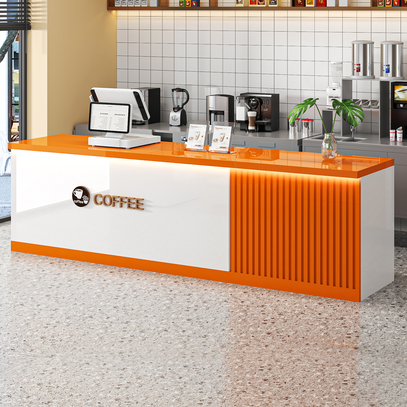 Bar Counter, Cash Register, Catering, Commercial Milk Tea Shop Counter, Modern Minimalist Convenience Store Reception Desk, Bar Company Front Desk