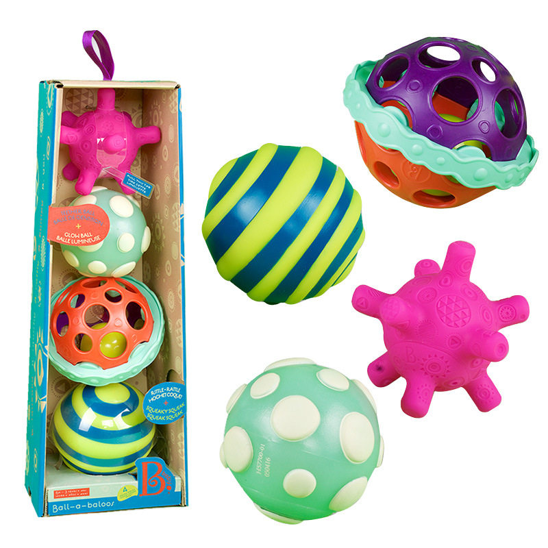 Pabi LeBron B toys touch ball smoll feel ball and baby baby hand grip ball hand rocking bell Entrance Toy