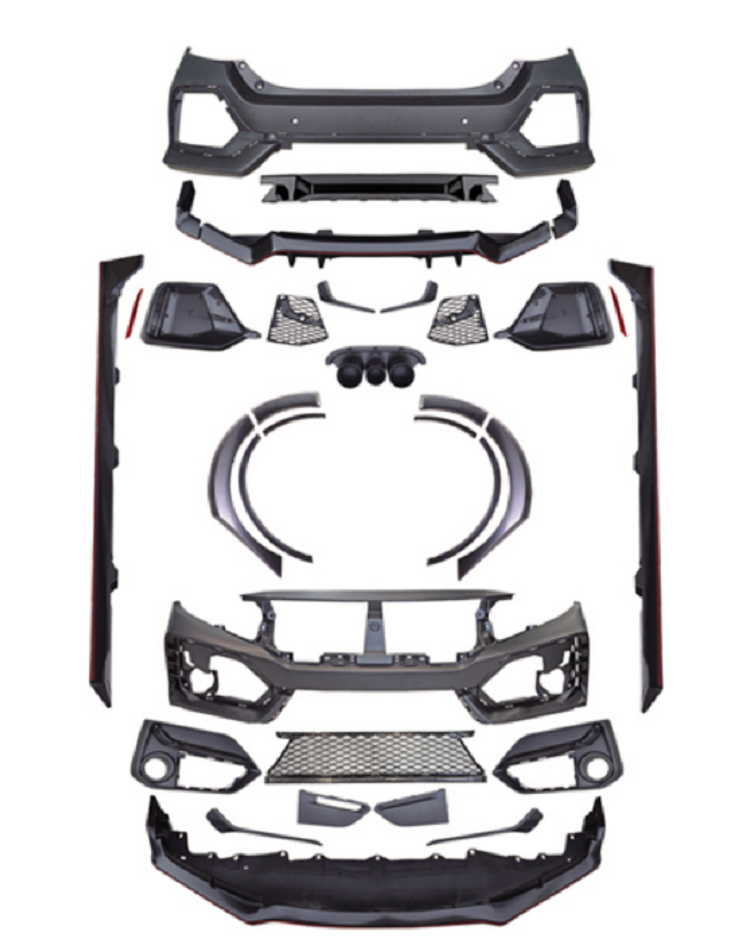 Shanghai Dry Change Platinum Vanadium TypeR Surround suitable for three-compartment thought domain FC1 TR front bar rear bumper tail side skirt