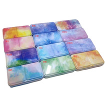 Watercolor Split Iron Case Heavy Enamel 12 Color 24 Color 48 Color Flat Bottom And Neck Toning Box Paint Box Lead Pencil Case