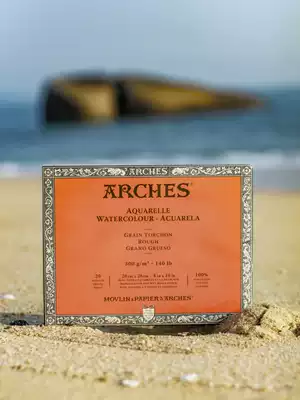 French ARCHES A Shi imported watercolor watercolor paper four-sided sealing glue 300g coarse, medium and fine grain method production