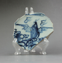 2689 empty white period seawater flying fish ancient porcelain sheet specimens