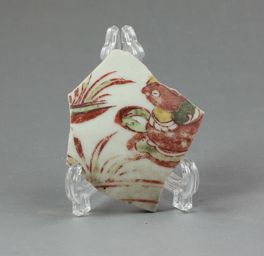 1745 Chenghua colorful lotus pond mandarin duck ancient porcelain specimen