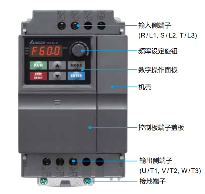 Delta EL Series VFD007 002 004 015 022 040 EL21W 43W Original Compact