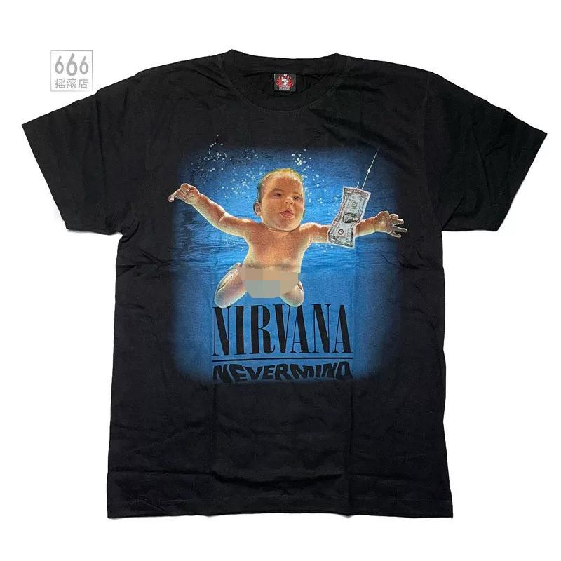 Футболка мужская хлопковая Nirvana Nirvana Band NeVermind Thai Cottu Ben с коротким рукавом -sleeved T -shirt 666 Rock Shop