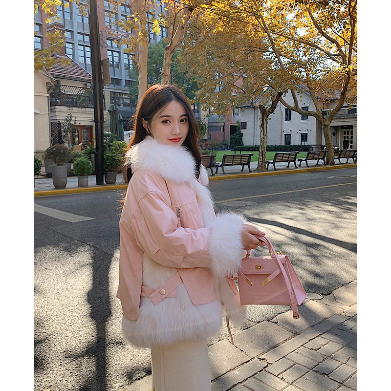 Deris's warm Nordic new leads fox Mao winter female young fur coat Pike