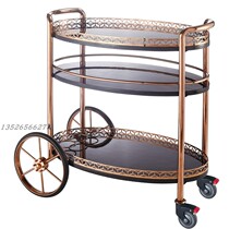 New products Restaurant wine waterwheel Mobile Dining Car Stainless Steel Service Car KTV Bar Wine Water Trolley Cake Cart