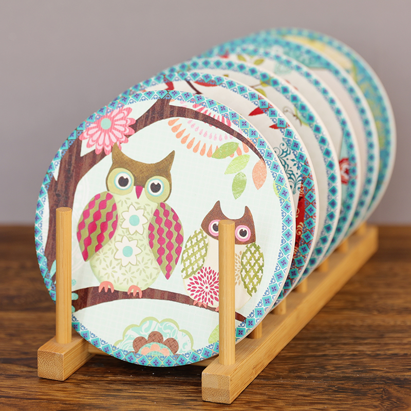 American Fields Garden Wind Decoration Craft Gifts Swing Accessories Ceramic Dining Cushion Eu Style Retro Coffee Cup Mat Creative Heat Insulation Mat Pendulum