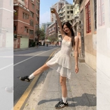 宋正恩 Летняя модная майка, юбка без рукавов, подходит для подростков, А-силуэт