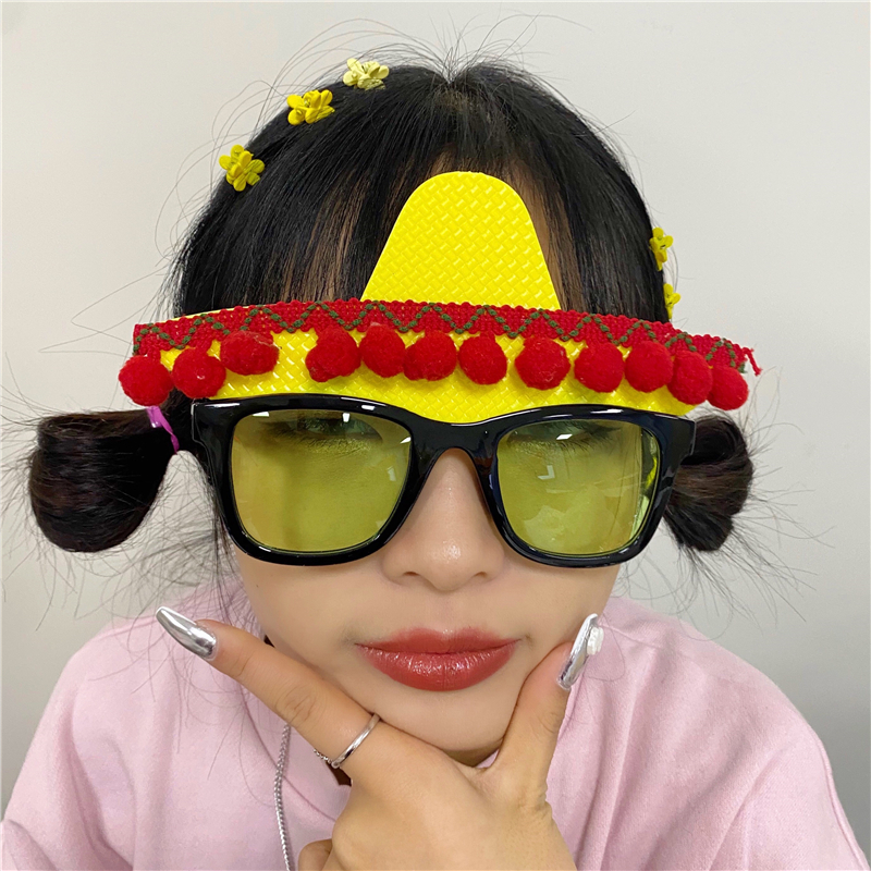 Funny IG Style Gradient Color Solid Color UV400 Protection Resin Round Frame Special-Shaped Mirror Square Full Frame Women's Sunglasses display picture 6