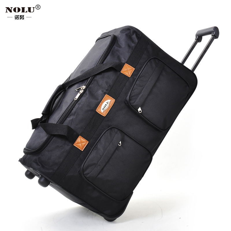 Large-Capacity Oxford Cloth Luggage Travel Trolley Case 158 Airline Checked Bag 32-Inch Foldable for Moving Abroad for Men and Women