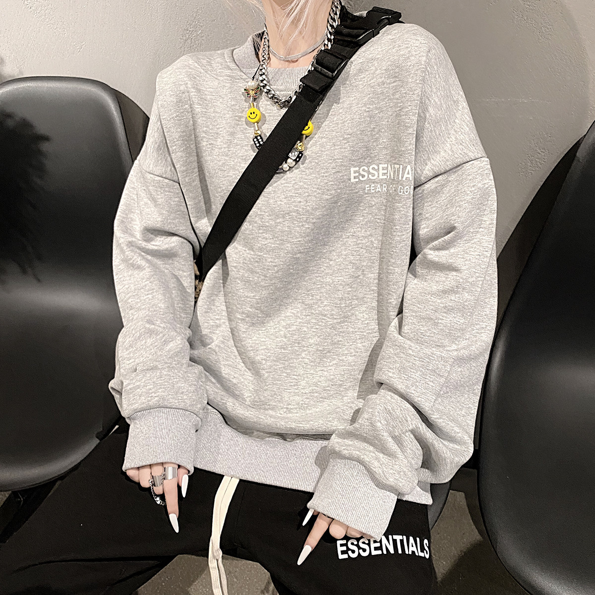 FEAR OF GOD double line ESSENTIALS high street style men's and women's same style FOG tide brand loose