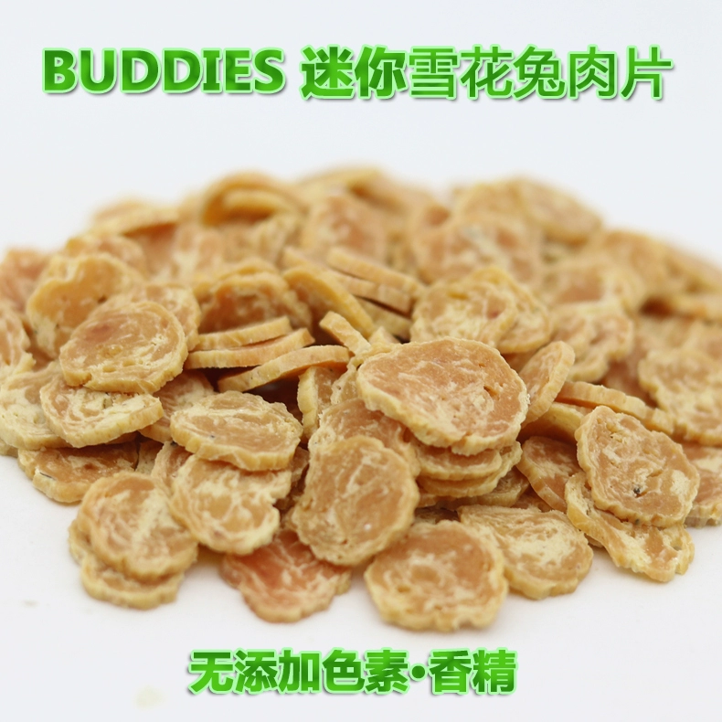 BUDDIES Đồ ăn nhẹ cho thú cưng Mini Snow Rabbit Meat Cắt lát Thức ăn cho chó Thịt bò Cắt lát Yorkshire Terrier Strips Jerky - Đồ ăn vặt cho chó