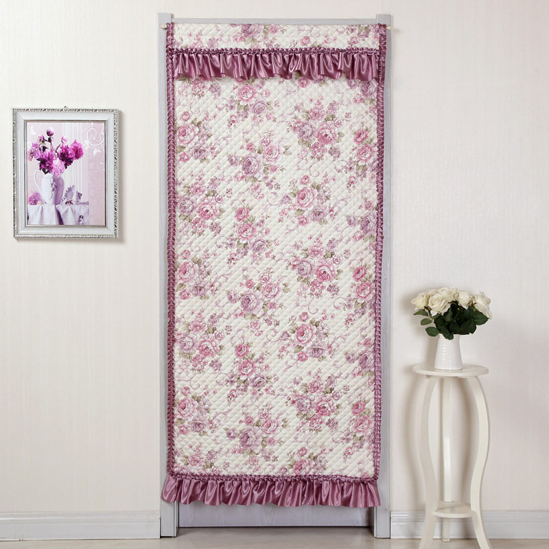 Winter cotton door curtain thickened domestic autumn and winter warm wind-proof and windproof anti-chill air-conditioning rural door curtain partition