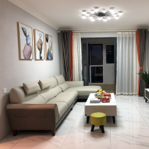 Nordic ceiling atmospheric living room lamp Round creative bedroom lamp LED hall dining room simple modern net red chandelier