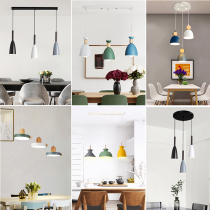 Minimalist creative LED restaurant light chandelier Three modern Nordic style Three dining room lights Dining table lights Bar lights