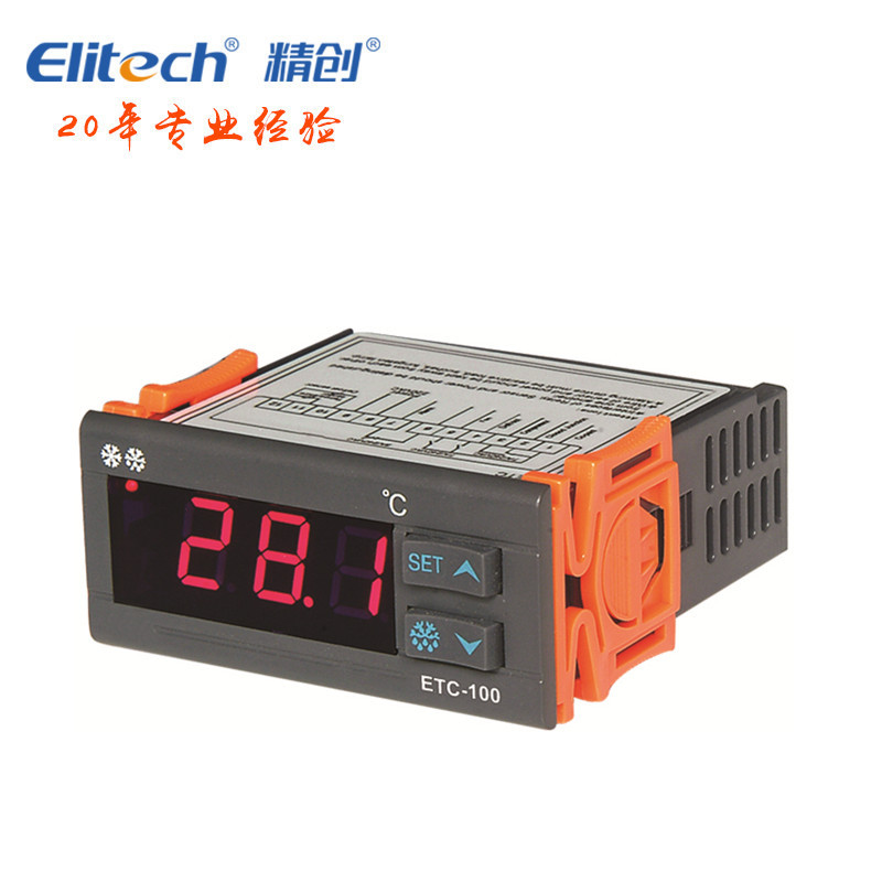 Jingchuang Controller Etc-100/200+ Microcomputer Digital Display Temperature Controller Instrument Temperature Control Switch Cold Storage Refrigerator