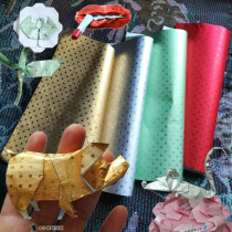 Create artwork ultra-thin super-tough single-sided metal tin foil paper composite paper single-sided red foil paper 16cm