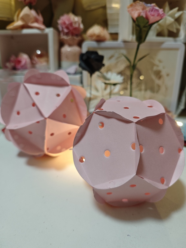 Winggami Three-Dimensional Spherical Origami Mid-Autumn Festival Lantern Festival Flower Ball Lantern DIY Material Kit Winggami Three-Dimensional Spherical Origami Mid-Autumn Festival Lantern Festival Flower Ball Lantern DIY Material Kit
