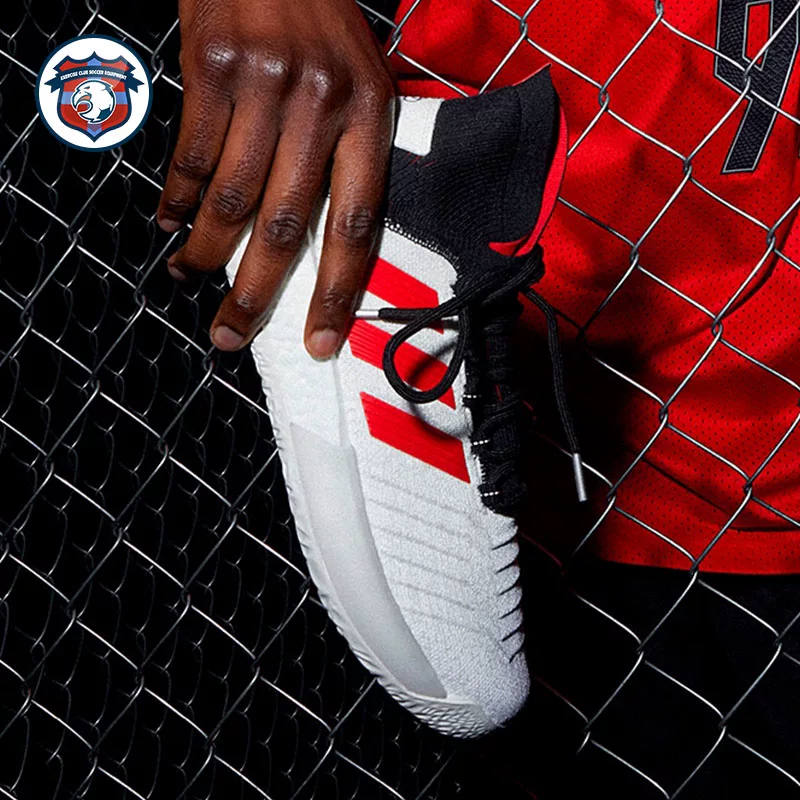 Подлинные кроссовки Adidas Predator 19+ TR Falcon Pogba Белый Красный плоские спортивные