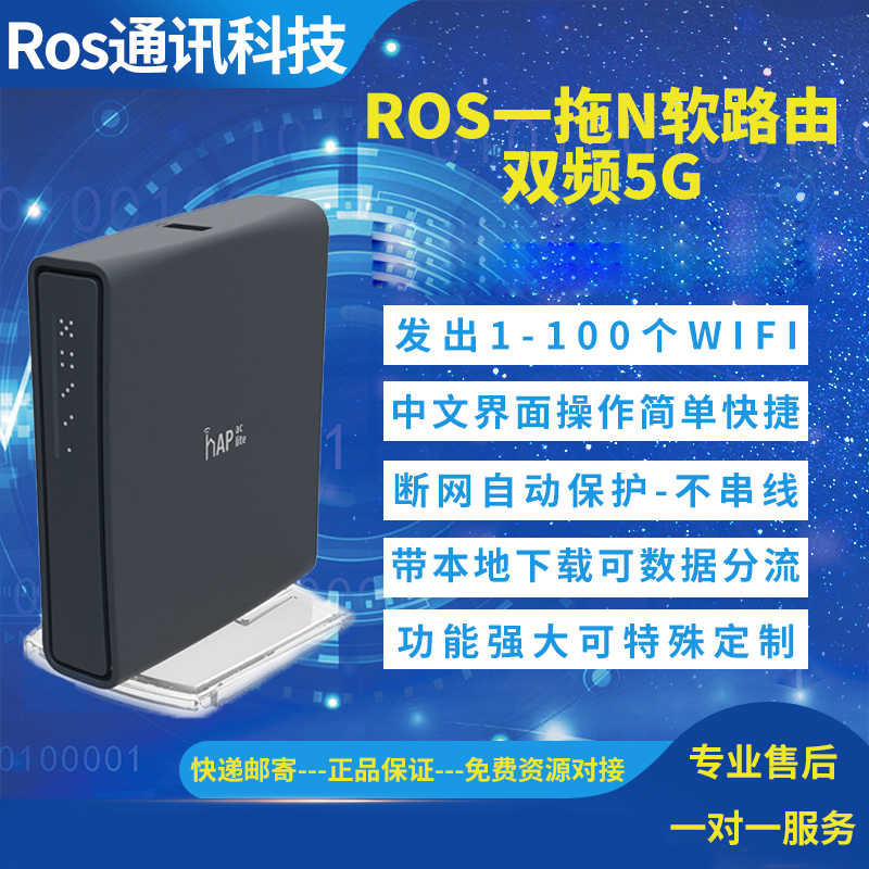Ros Gigabit Soft Router One-To-Ten Anti-Interference Broadband Multi-Dial Debugging Multi-Wifi Change to Mac Gaming Reading