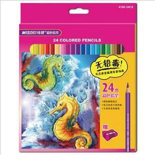 Marco oily color pencil 4100-24 color student sketch hand-painted coloring coloring painting color lead paper box