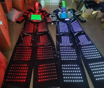 Luminous clothes creative space suit disco atmosphere props bar luminous space suit LED colorful stilt suit